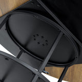 Diameter - Modern Splicing Circular Dining Table Double Layer Storage - Wood / Black