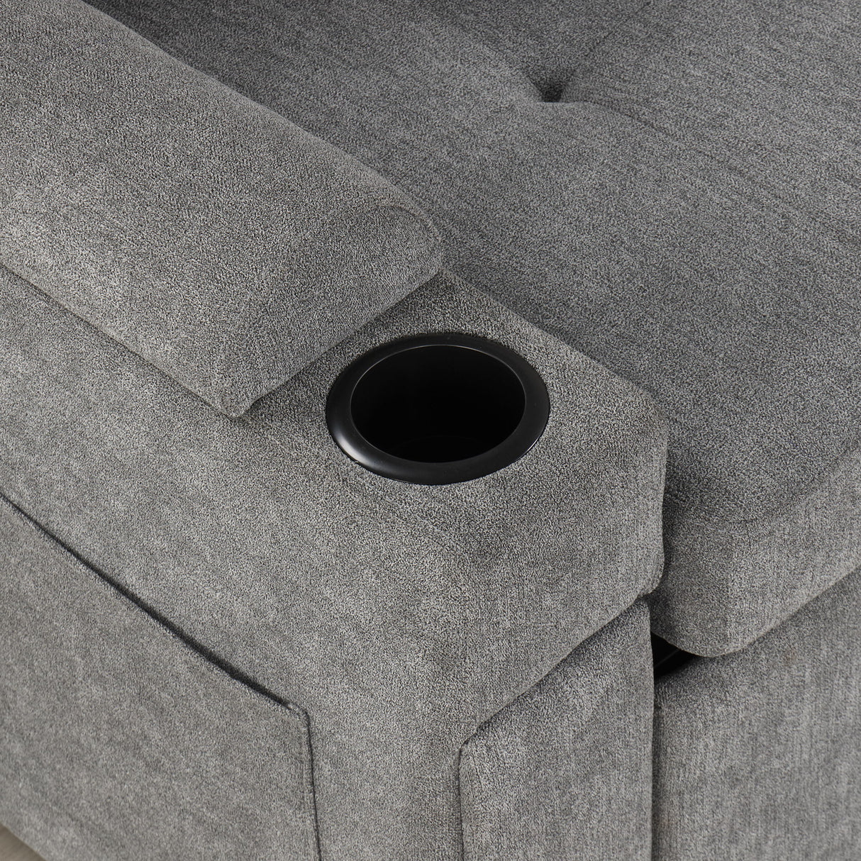 Convertible L Shaped Sofa Couch With Storage, Cup Holders, USB Ports