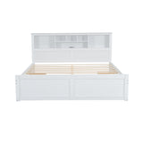 Platform Bed With Multi Storage Headboard, USB And Drawers