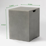 Modern Square Propane Tank Cover Holder With Multi Functional Utility - Gray