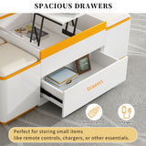 Multi Functional Adjustable Coffee Table With 4 Storage Stools