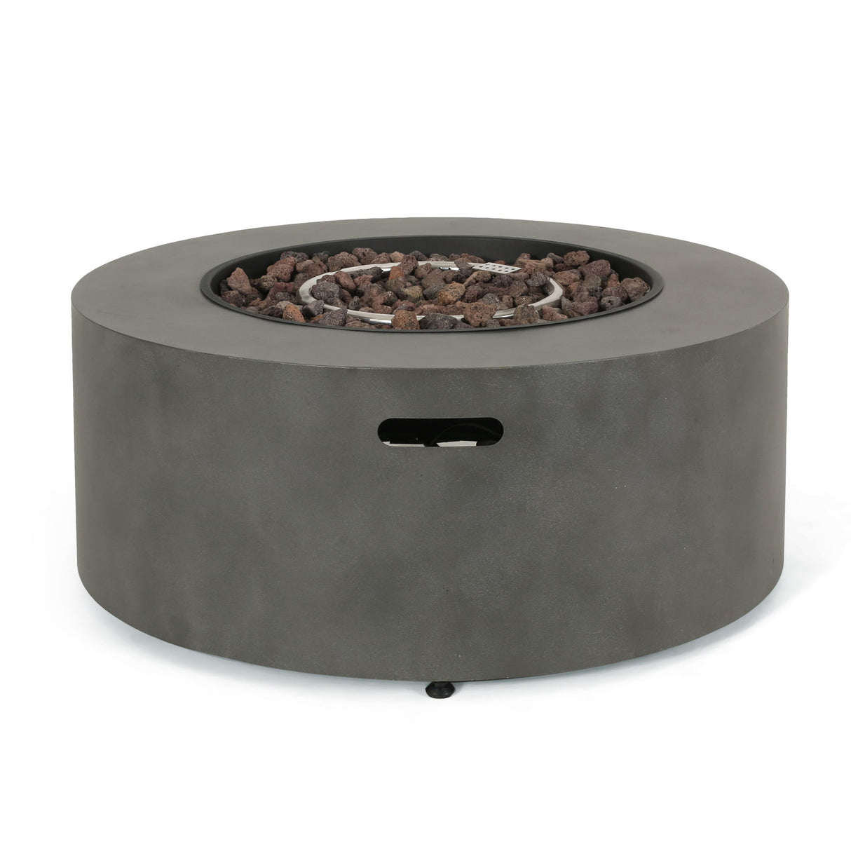 Round Iron Fire Pit With 40,000 Btu