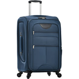 Softside Luggage Expandable 3 Piece Set Suitcase Upright Spinner Softshell Lightweight Luggage Travel Set - Dark Blue
