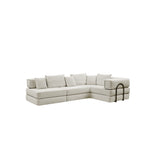 Modular L Shaped Floor Living Room Sofa Set With 6 Pillows