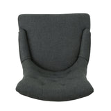 Glory Diamond Tufted Upholstered Office Chair With Rolling Casters And Sloped Arms - Dark Gray / Chrome