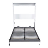 Queen Murphy Bed, Space Saving Design - White