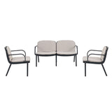 Luna - Outdoor Patio 3 Pieces Chat Set