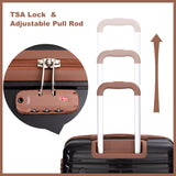 5 Piece Set Hardshell Carry On Luggage Set With Tsa Lock