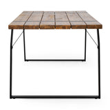 Zora - Dining Table Industrial & Iron Table - Black