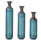 Modern Droplet Shaped Floor Vase Set, 3 Piece Home Decor