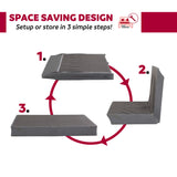 Foldable 9" Twin Size Metal Mattress Box Spring Foundation Bedroom Furniture Bed Base - Gray