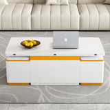Multi Functional Adjustable Coffee Table With 4 Storage Stools