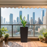 Large Self Watering Flower Pot With Drainage Holes & Inner Tray