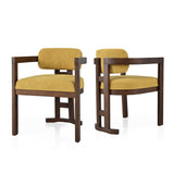 Stylish Indoor Upholstered Wood Dining Chair (Set of 2)