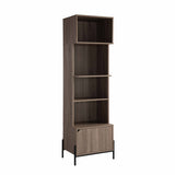 Bakers Rack, Kitchen Display Storage Cabinet - Dark Taupe