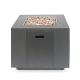 Outdoor Patio Gas Burning Fire Pit Table 50,000 Btu, Square