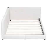 Modern Upholstered Platform Bed With USB Ports And LED Belt
