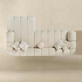 Beatrice - Modern Tufted Right Sectional Sofa - Ivory