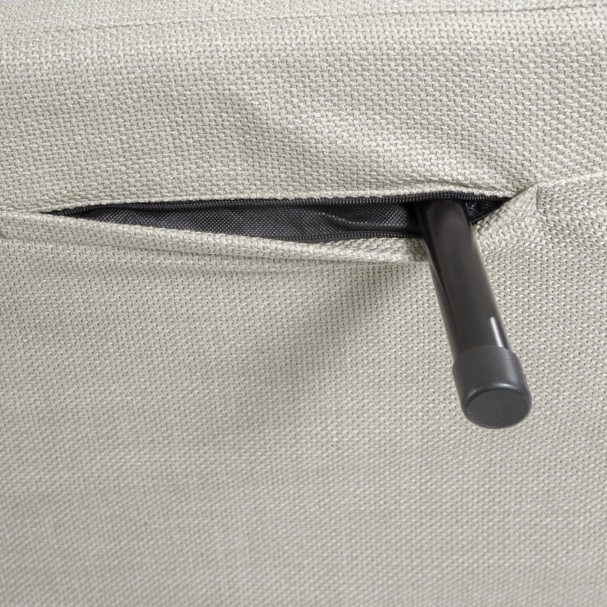 3 In 1 Foldable Linen Chaise Lounge With Adjustable Backrest