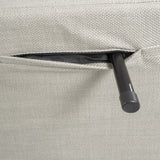 3 In 1 Foldable Linen Chaise Lounge With Adjustable Backrest