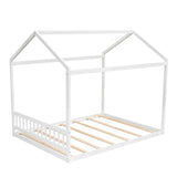 Wooden House Bed With Headboard