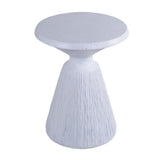 Outdoor End Table, Round Garden Stool - Aqua Gray