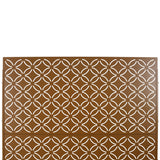 Freestanding Decorative Privacy Screen For Deck Balcony Patio, Metal Privacy - Brown