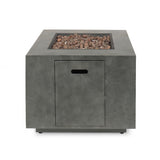 Outdoor Patio Gas Burning Fire Pit Table 50,000 Btu, Square