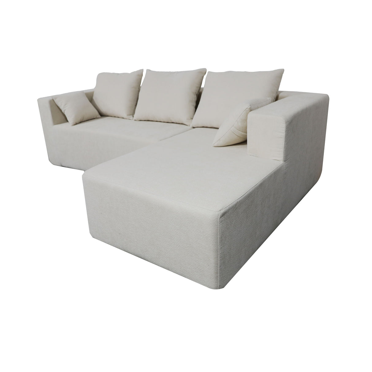 Modular Corner Sofa With Soft Linen Fabric
