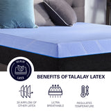 Refresh - 12" King Size Flex Head Latex Foam Hybrid Mattress And Adjustable Base Bundle - Blue