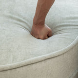 Modern Oversized Round Barrel Accent Chair With Ottoman