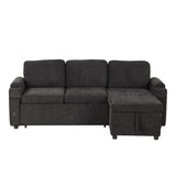 Convertible L Shaped Sofa Couch With Storage, Cup Holders, USB Ports
