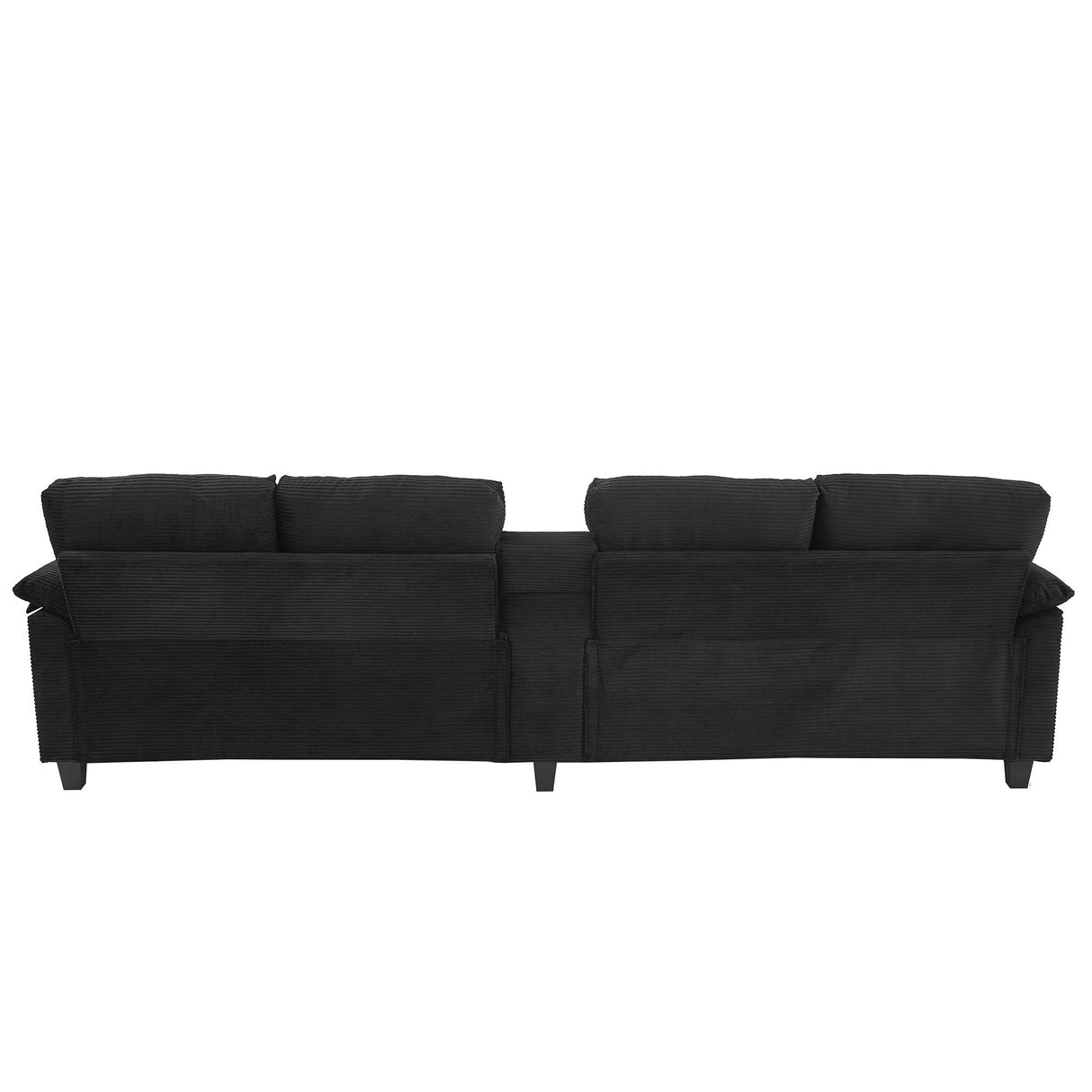Modern U-Shaped Sectional Sofa With Storage Ottomans
