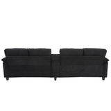 Modern U-Shaped Sectional Sofa With Storage Ottomans