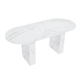 Oval Dining Table - White