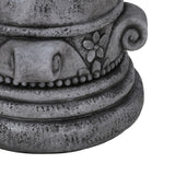 Outdoor End Table, Round Side Table For Patio And Garden - Antique Gray