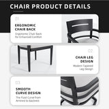 Modern Outdoor Patio Dining Set With Table And Chairs With Sunbrella Cushions