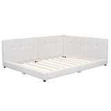 Modern Upholstered Platform Bed With USB Ports And LED Belt