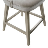 360 Degree Swivel Counter Stool With Silver Detailing