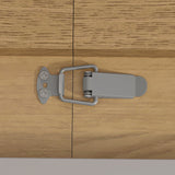 Retractable Square Dining Table, Seating 4 - 6 People, Cross Base With Stainless Steel Tubing, Expandable - Natural