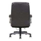 Bonded Leather Upholstered Office Chair With Adjustable Height And Armrest - Gray