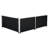 Modern Upholstered Platform Bed With USB Ports And LED Belt