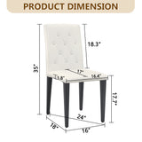 Dining Chairs With Ergonomic Buckle Backrest For Family Dining Rooms