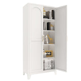 Shapely Doors Cabinet, Metal Storage Cabinet With Doors And Adjustable Shelves