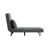 3 In 1 Foldable Linen Chaise Lounge With Adjustable Backrest