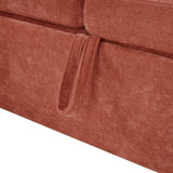 Modern L Shaped Sectional Sofa Bed With Hidden Storage Chenille Upholstery