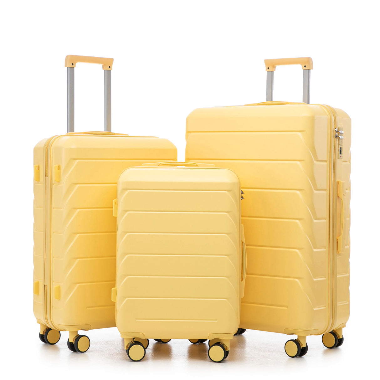 3 Pieces Set 20" / 24" / 28" Spinner Wheel Luggage With Combination Lock
