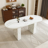 Oval Dining Table - White