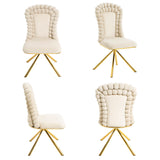 Upholstered Swivel Dining Chairs (Set of 2)