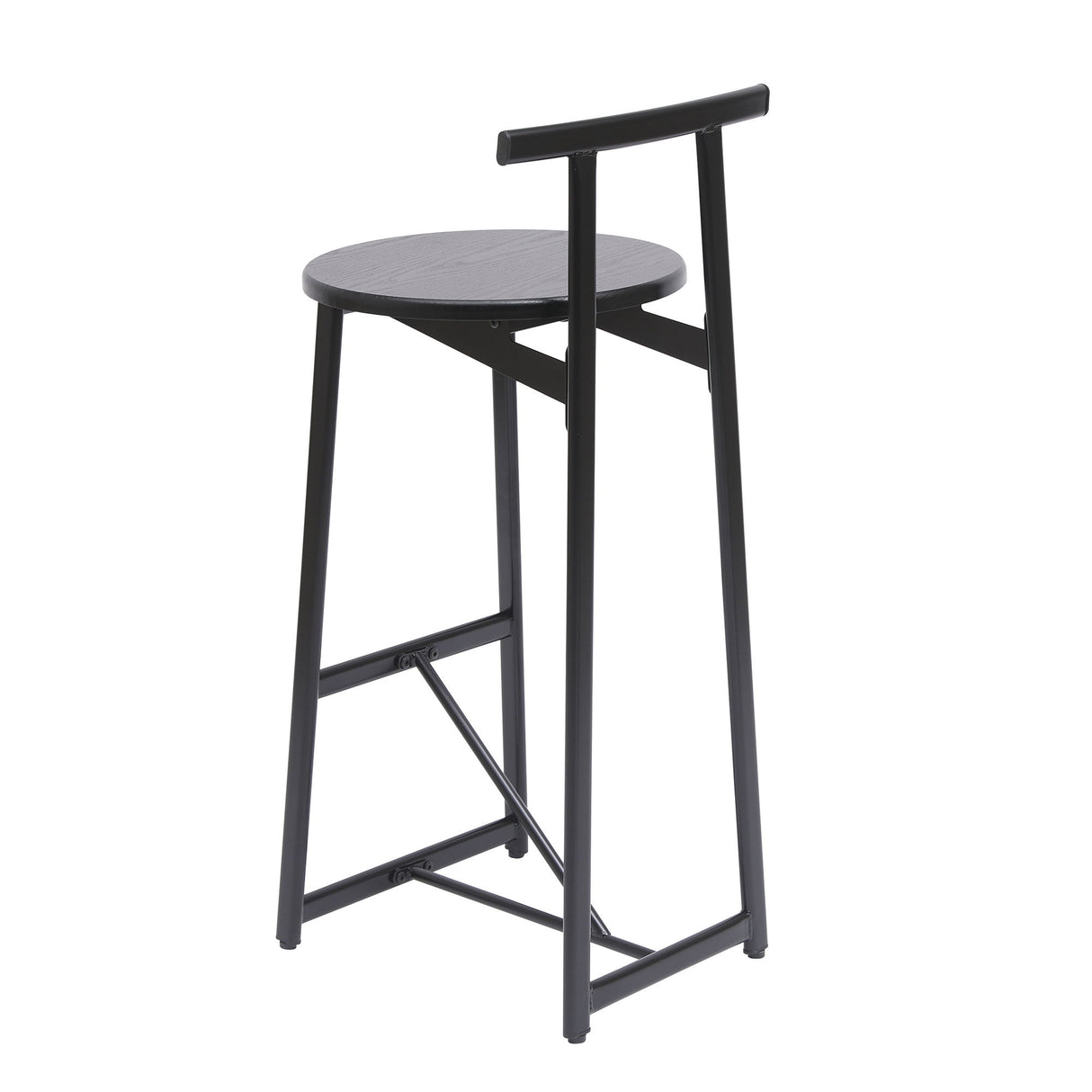 Modern Bar Stools With Backrest For Kitchen (Set of 3)